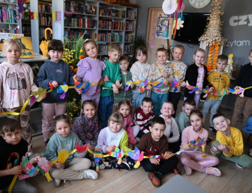 Przedszkolaki z wiosenną wizytą w bibliotece!!!