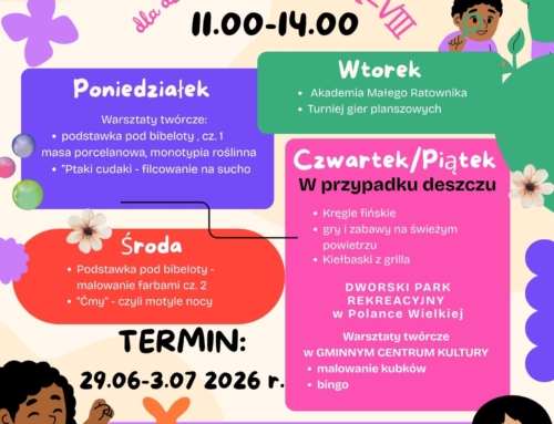 Wakacje z biblioteką!!! Liczba miejsc jest ograniczona. Obowiązują zapisy!!!!