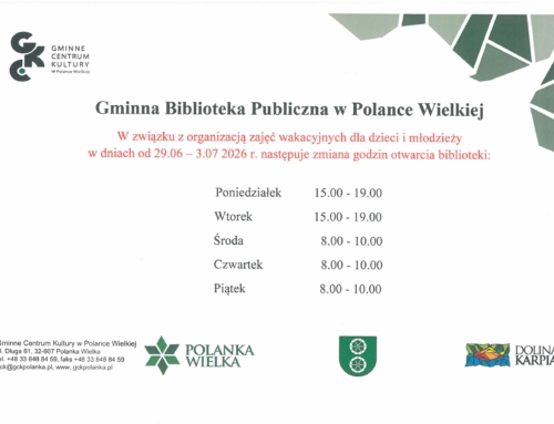 W dniach 29.06 – 3.07 zmiana godzin otwarcia biblioteki!!!